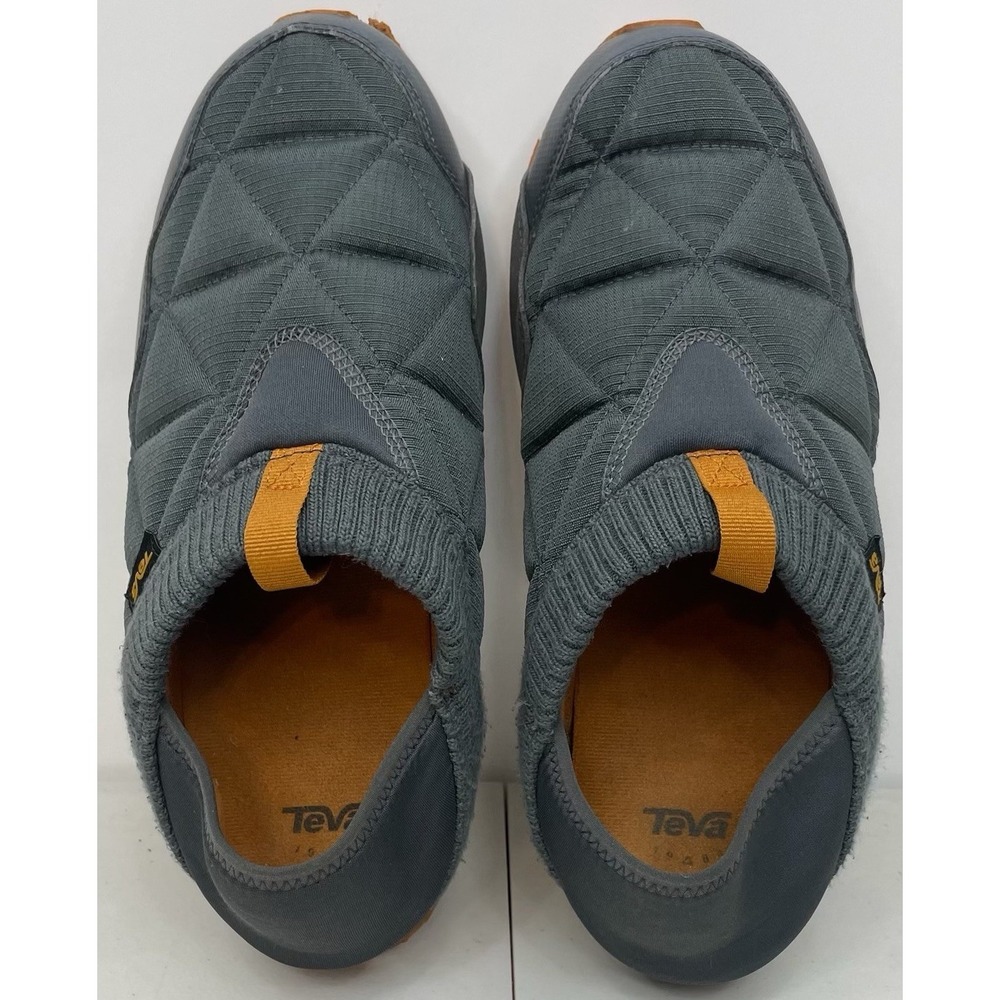 Teva Men's ReEmber Moc Slippers 12 Grey Quilted Shoes MINOR SOLE FLAW